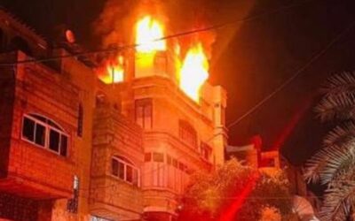 Kebakaran Besar Di Gaza Utara, 21 Orang Meninggal